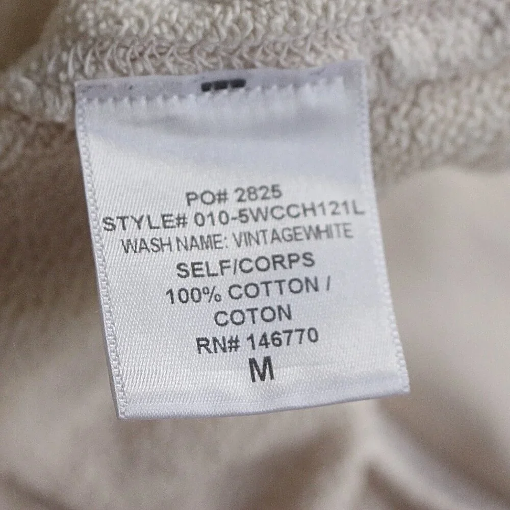 Re/Done - Love Struck Hoodie in Ivory, Medium - some flaws, READ - Picture 9 of 12